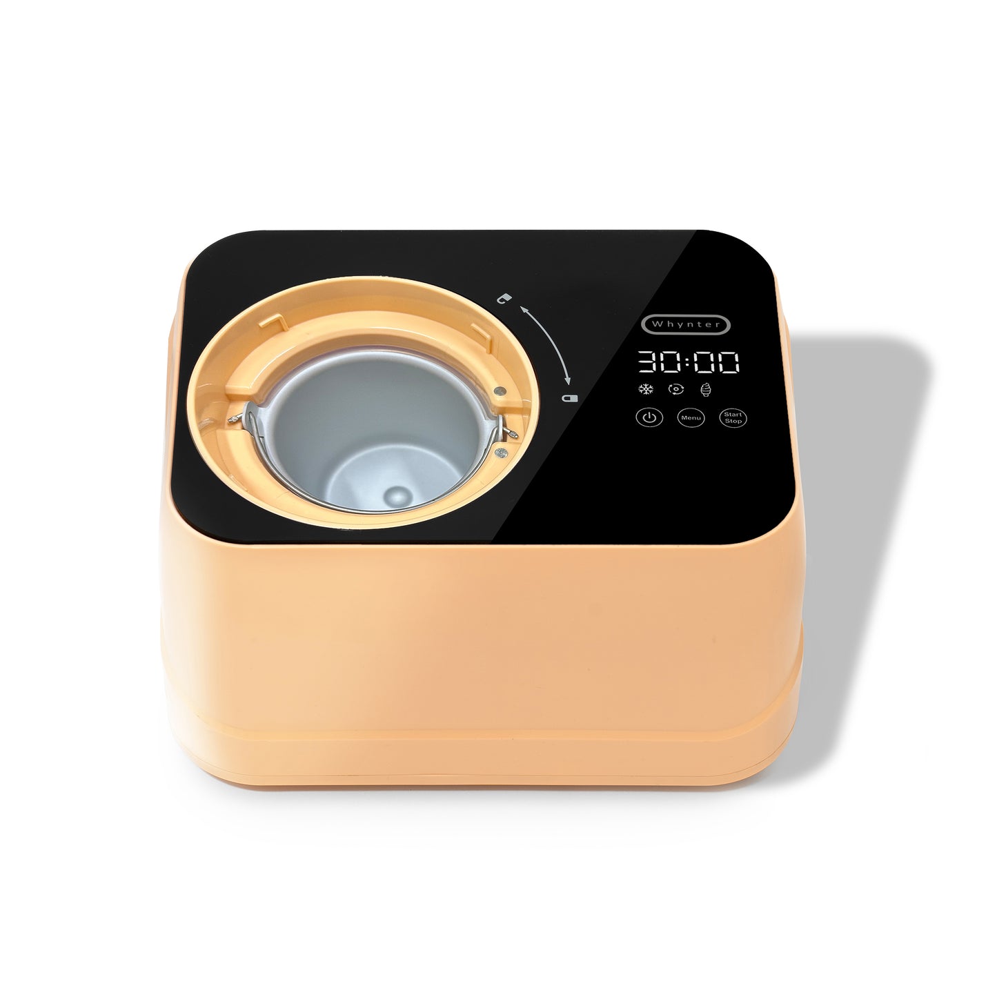 Whynter Compact Ice Cream Maker 0.8 Quart – Honey Peach, Stainless Steel Bowl