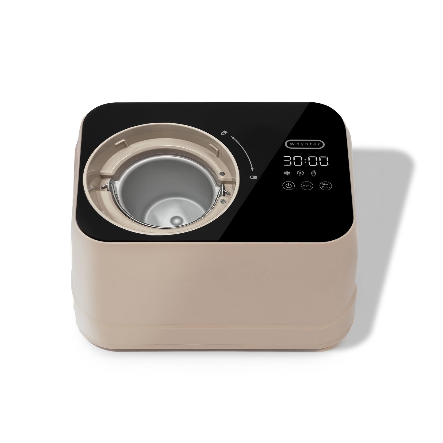 Whynter Compact Ice Cream Maker 0.8 Quart – Taupe Latte, Stainless Steel Bowl