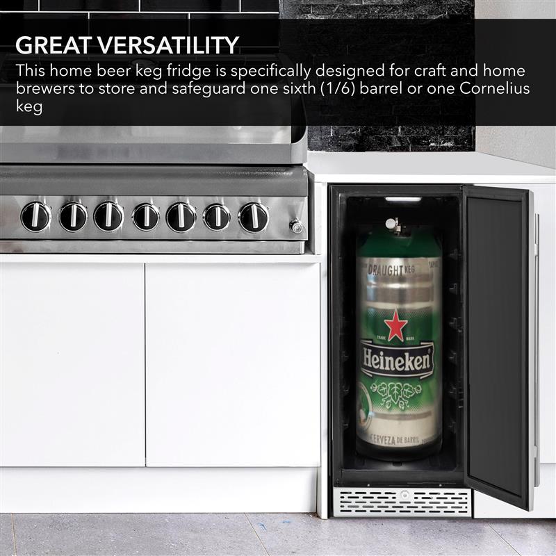 Whynter BEF-286SB 2.9 cu ft Beer Keg Froster – Built-In/Free-Standing