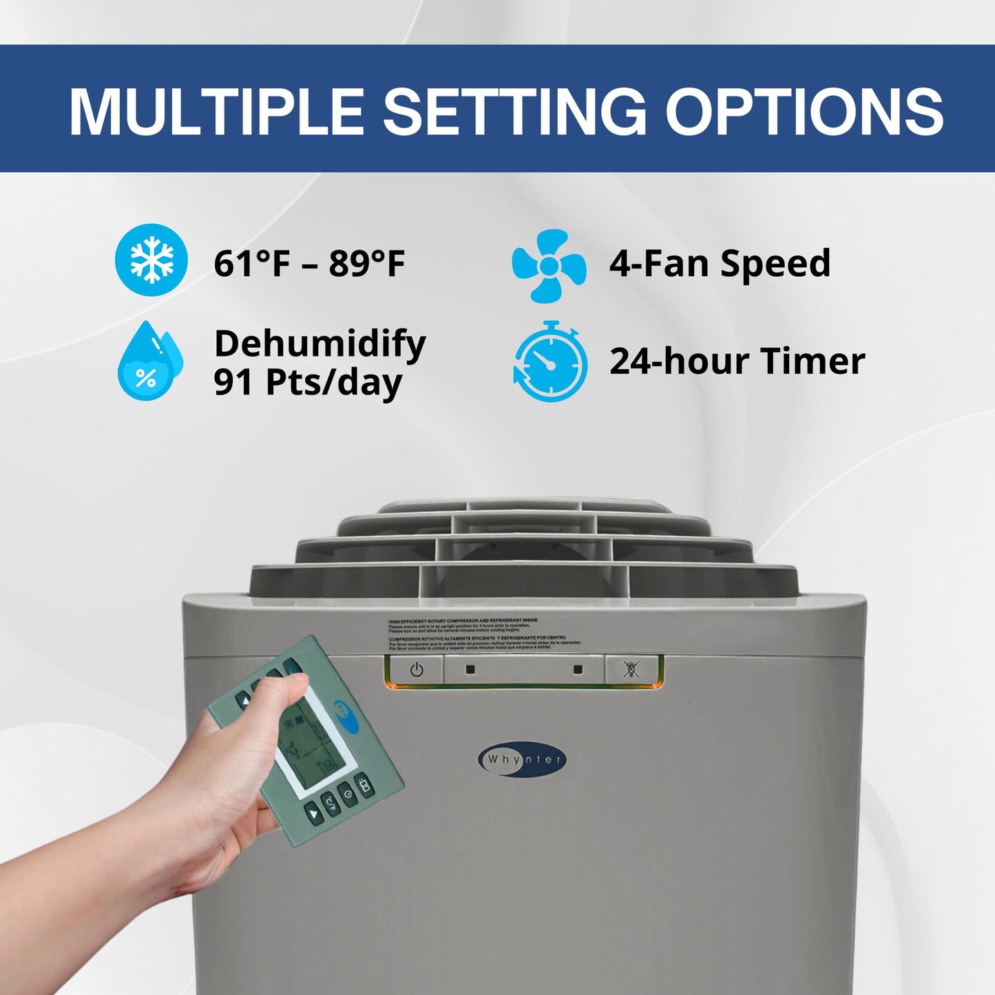 Whynter ARC-131GD Portable Air Conditioner 13,000 BTU – Dual Hose, Dehumidifier | Cools Up to 420 sq. ft.
