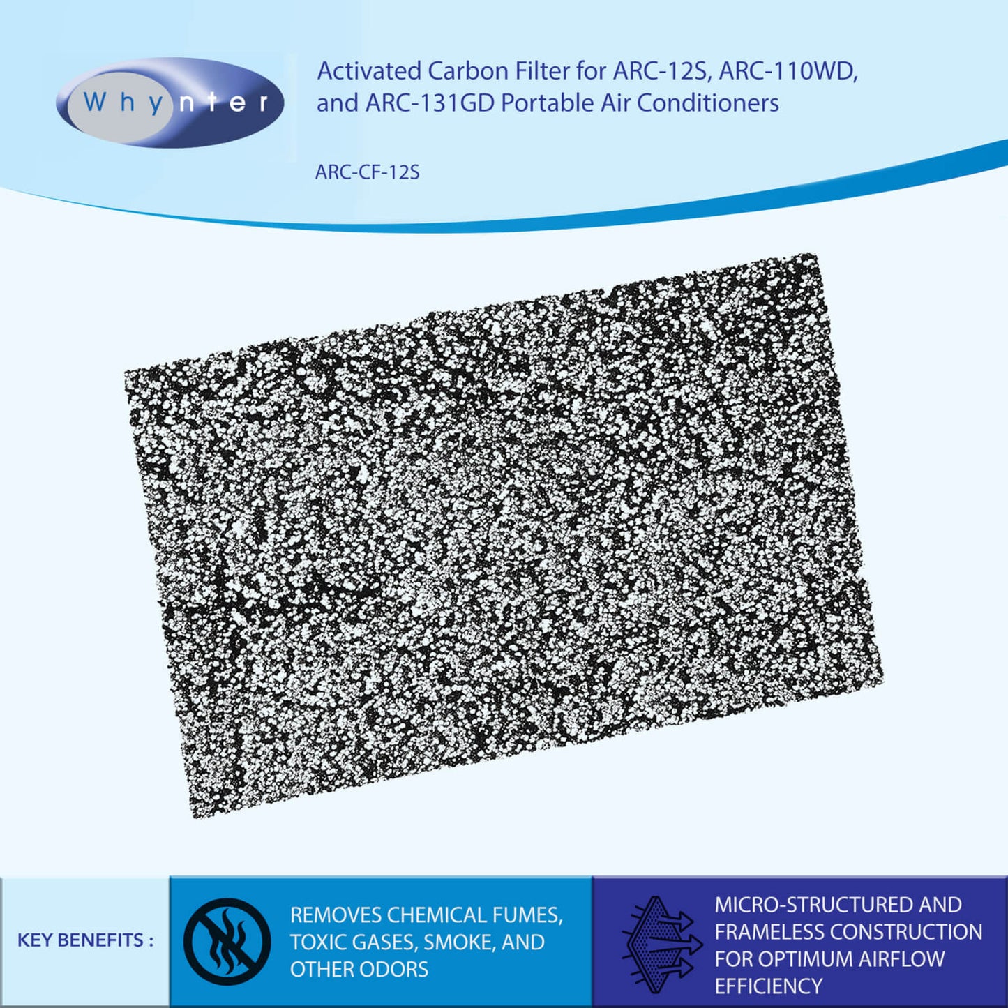 Whynter Activated Carbon Filter for Models ARC-12S, ARC-110WD, ARC-131GD