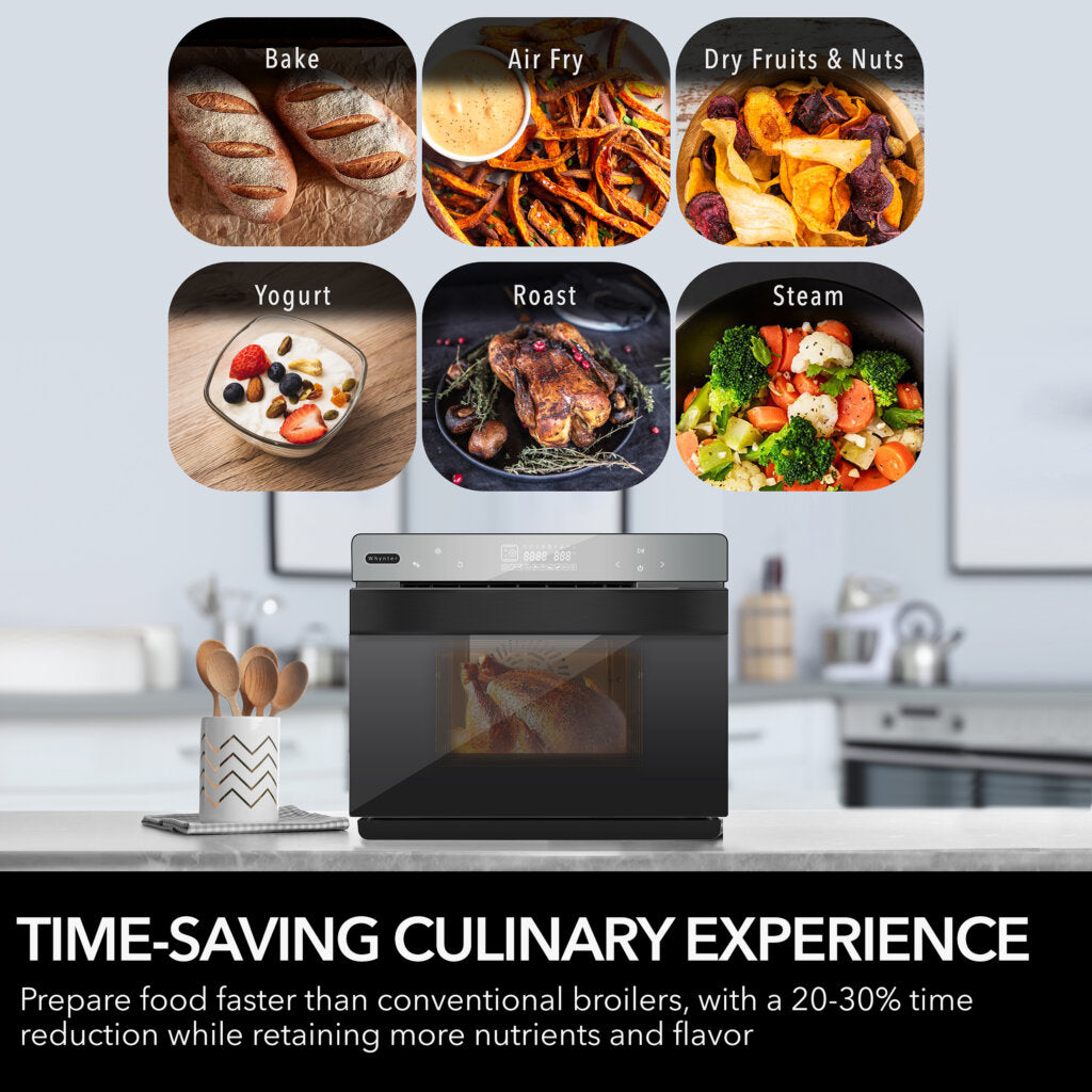 Whynter TSO-488GB Grande 40-Quart Multi-Function Countertop Oven – Steam, Air Fry, Bake & More in One Smart Appliance
