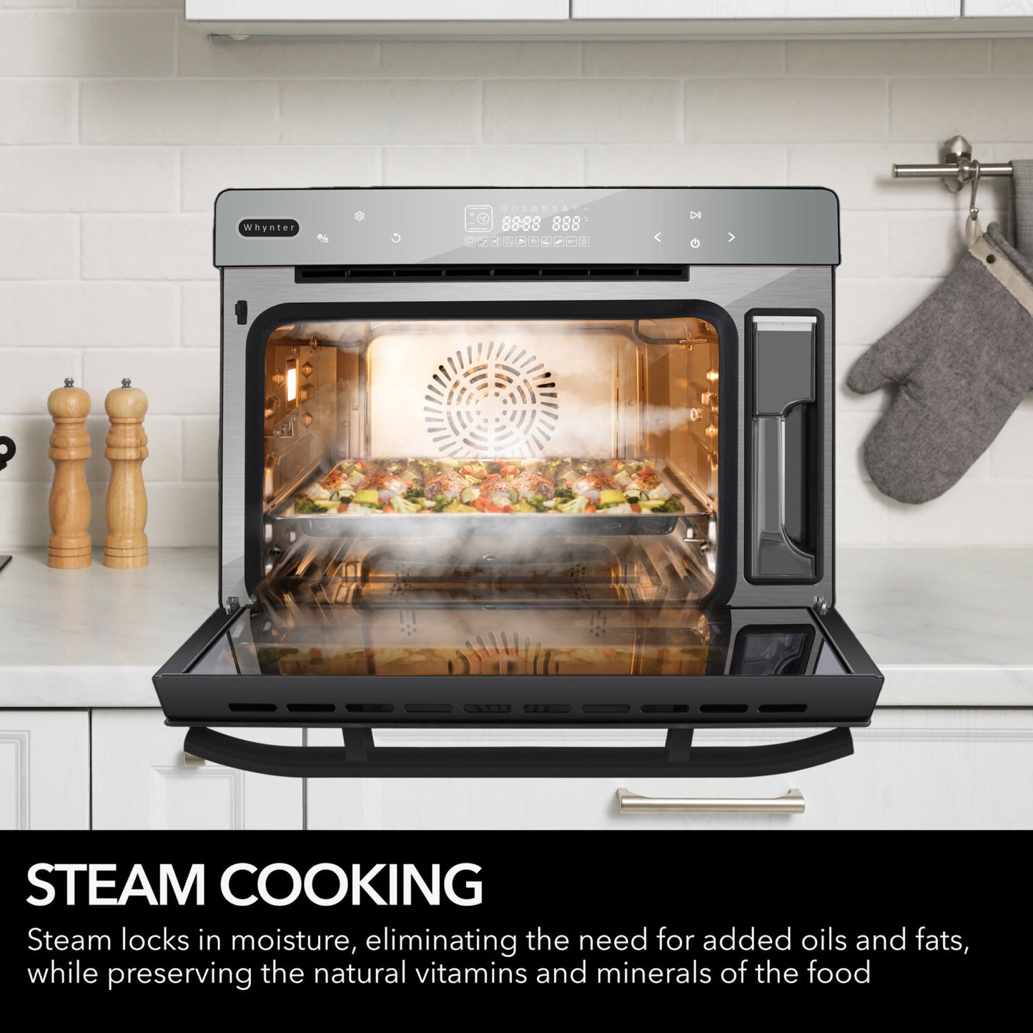 Whynter TSO-488GB Grande 40-Quart Multi-Function Countertop Oven – Steam, Air Fry, Bake & More in One Smart Appliance
