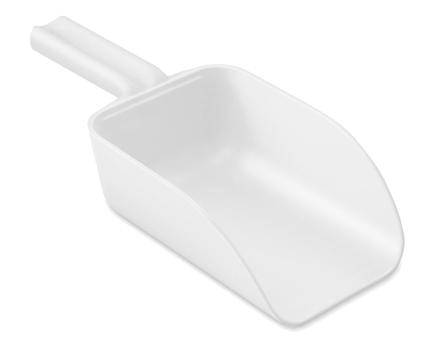 IBX-388WS White plastic scoop on a white background