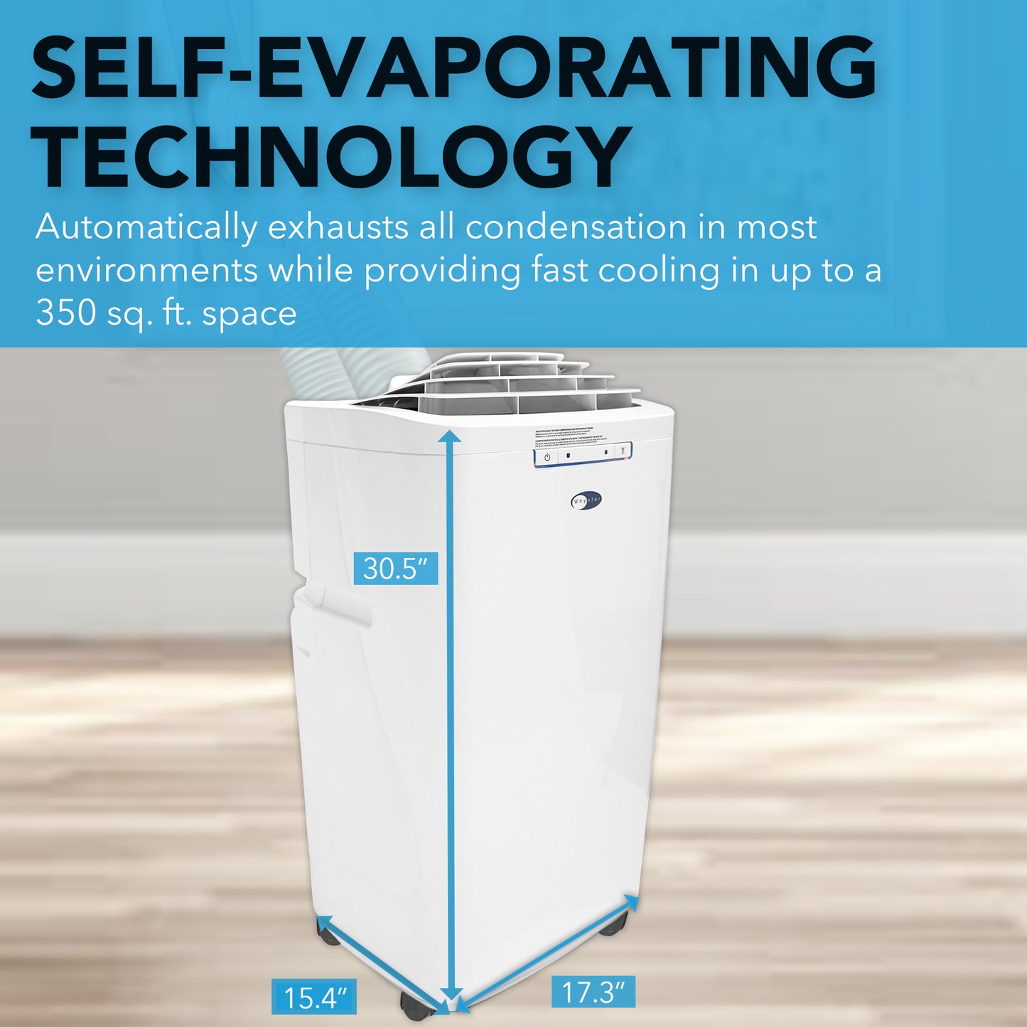 Whynter ARC-110WD Portable Air Conditioner 11,000 BTU – Dual Hose, Dehumidifier | Cools Up to 350 sq. ft.