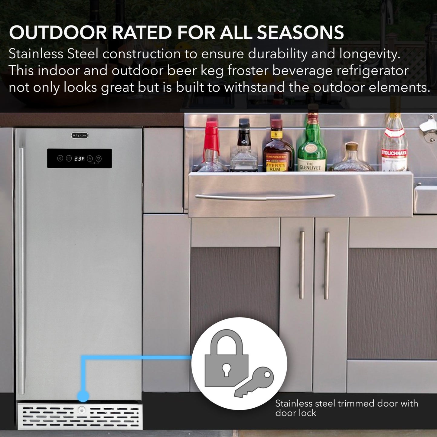 Whynter BEF-286SB 2.9 cu ft Beer Keg Froster – Built-In/Free-Standing