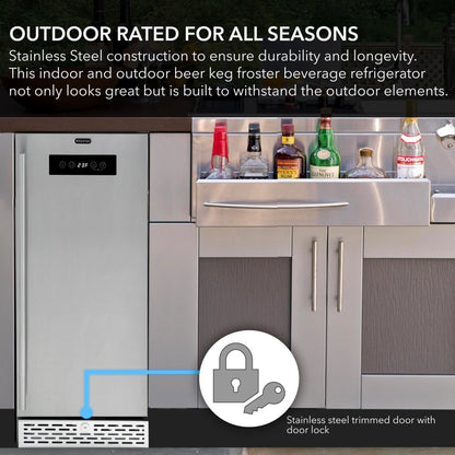 Whynter BEF-286SB 2.9 cu ft Beer Keg Froster – Built-In/Free-Standing