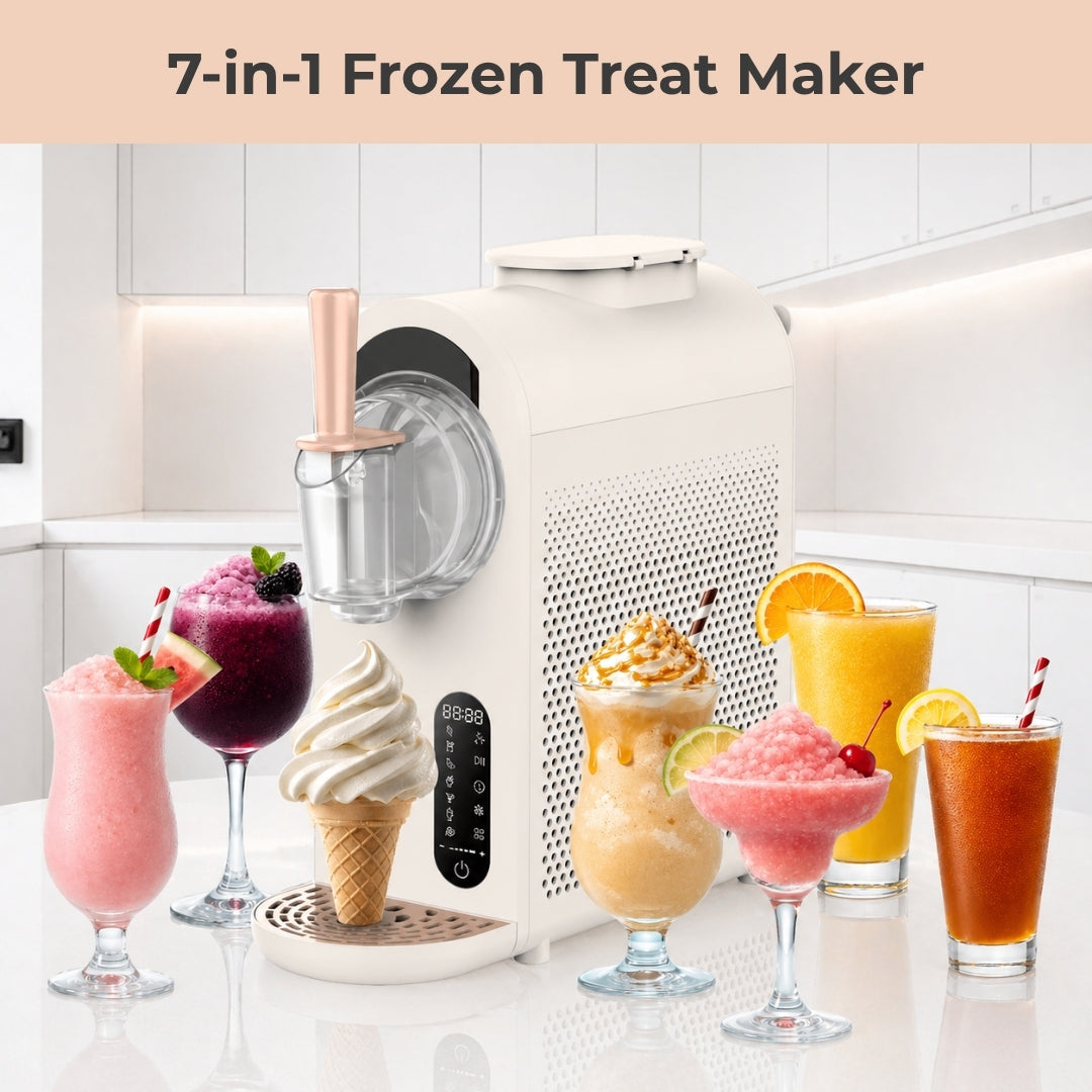 Whynter ICS-167GW 7-in-1 Soft Serve Ice Cream & Slushy Maker | 1.6 Qt Built-in Compressor, 5 Firmness Levels, Touch Control