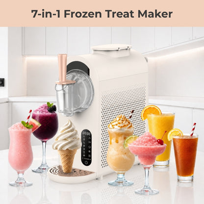 Whynter ICS-167GW 7-in-1 Soft Serve Ice Cream & Slushy Maker | 1.6 Qt Built-in Compressor, 5 Firmness Levels, Touch Control
