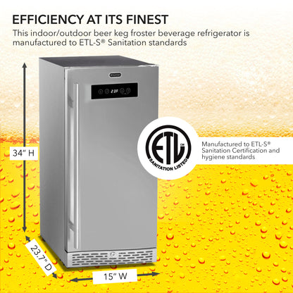 Whynter BEF-286SB 2.9 cu ft Beer Keg Froster – Built-In/Free-Standing
