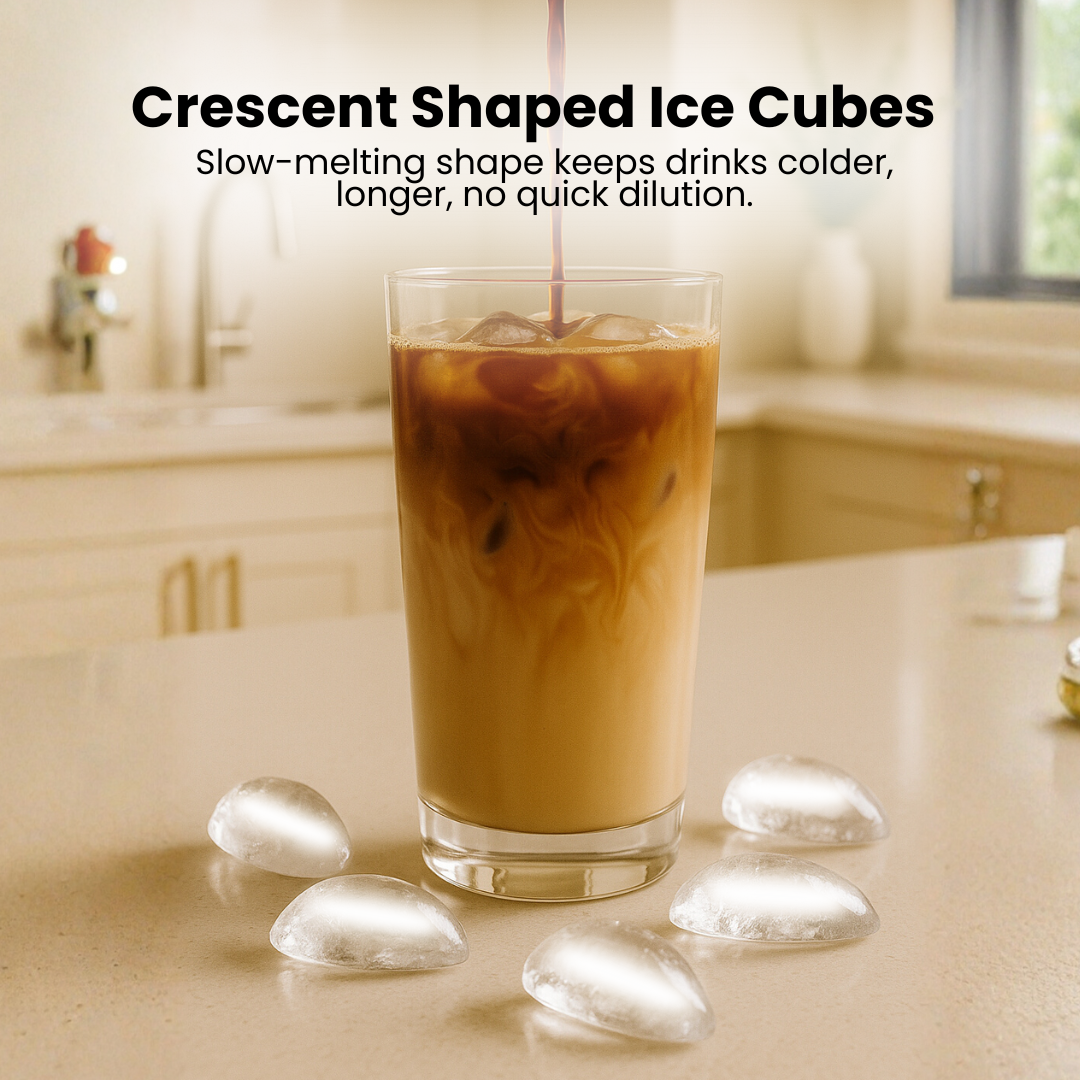 Whynter UIM‑155 15 in. 12 lbs Built-In Ice Maker Crescent-Shaped Ice Energy Star in Stainless Steel