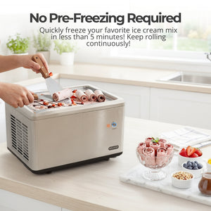 Whynter Automatic Rolled Ice Cream Maker with Built-In Compressor | ICR-300SS