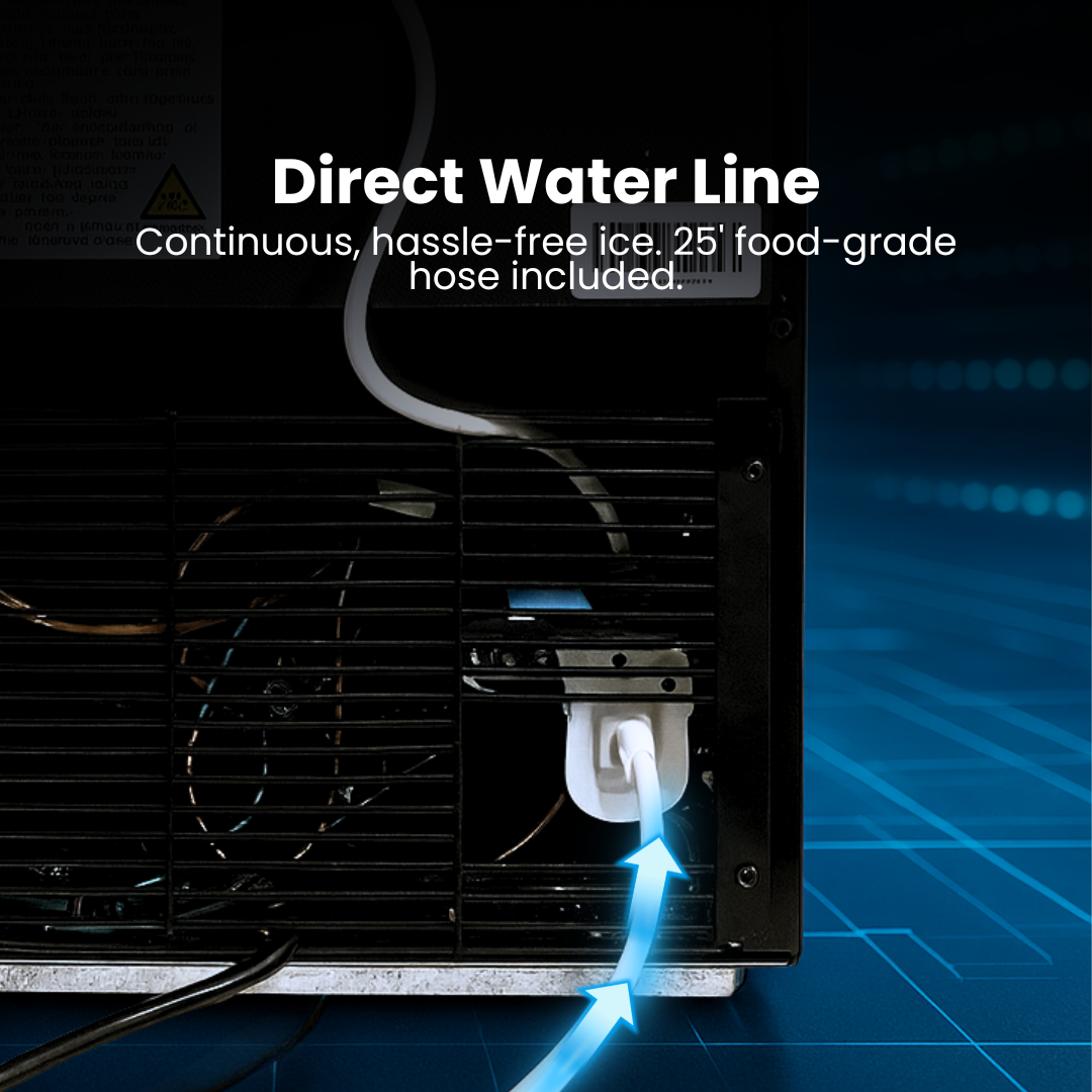 Whynter UIM‑155 15 in. 12 lbs Built-In Ice Maker Crescent-Shaped Ice Energy Star in Stainless Steel