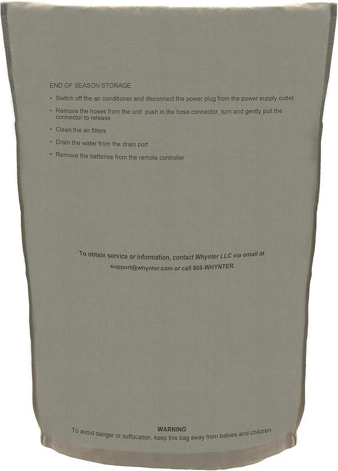 Whynter Portable Air Conditioner Protective Storage Bag | ARC-STRGBG-A