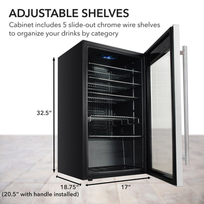 Whynter BR‑130SB 127‑Can Stainless Beverage Fridge