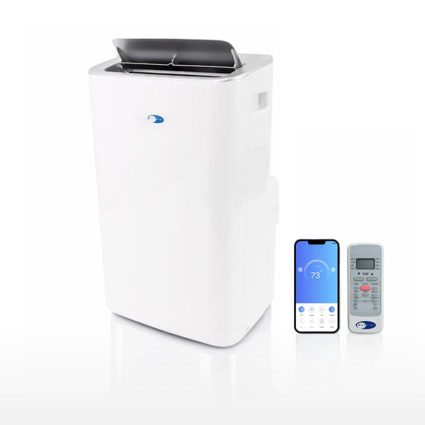 Whynter ARC-1050XPH 13,500 BTU Smart Portable Air Conditioner with Heater, WiFi, Dehumidifier & Fan – Cools & Heats Up to 500 sq. ft. (White)