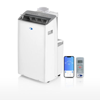 Whynter NEX Inverter Dual Hose Cooling Portable Air Conditioner with Smart Wi-Fi, Dehumidifier, and Fan, 600 sq ft Efficiency ARC-1230WN