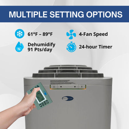 Whynter ARC-131GD Portable Air Conditioner 13,000 BTU – Dual Hose, Dehumidifier | Cools Up to 420 sq. ft.