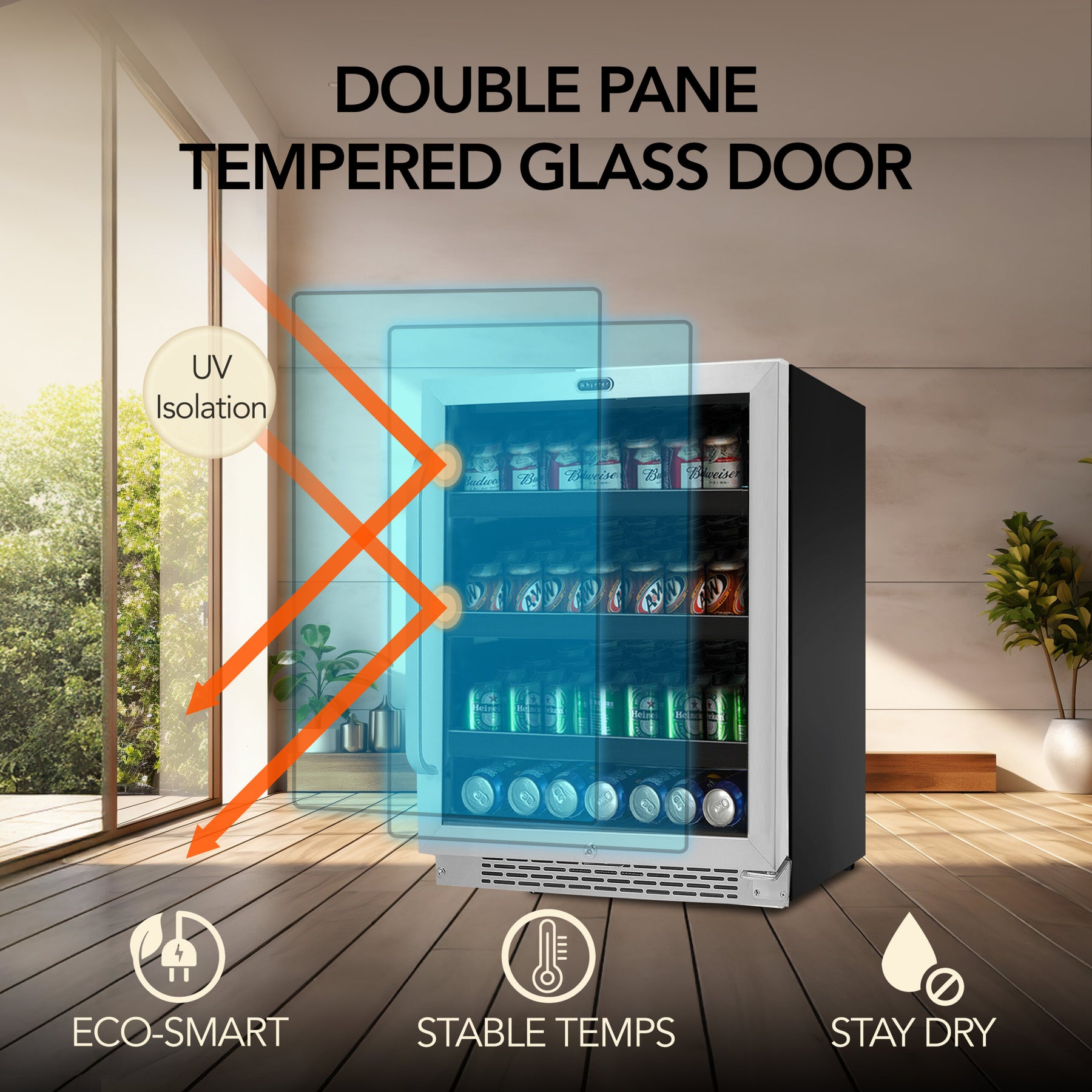 Whynter 182-Can Built-In Beverage Fridge | BBR-148SB