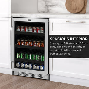 Whynter 182-Can Built-In Beverage Fridge | BBR-148SB