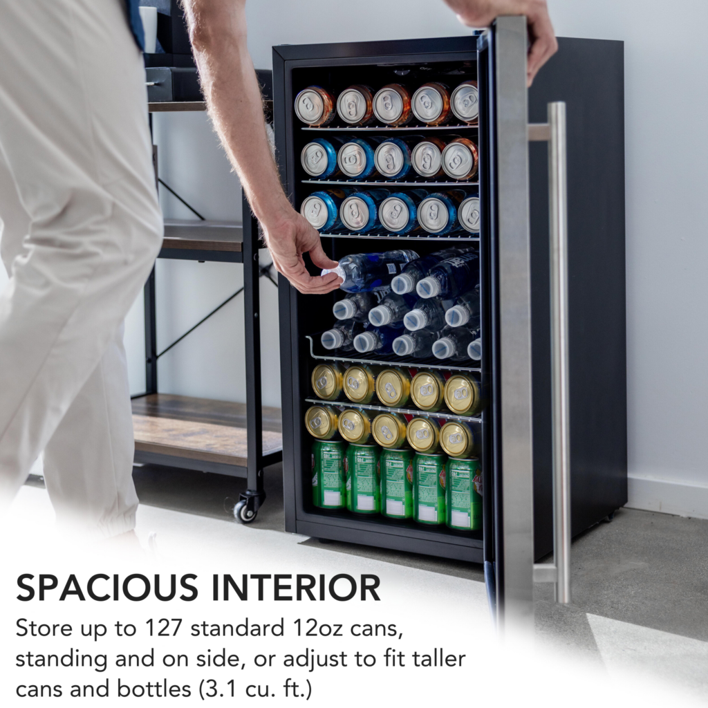 Whynter 127-Can Beverage Fridge, Stainless | BR-130SB