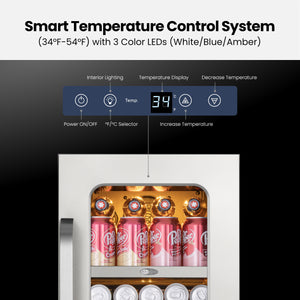 Whynter 128-Can Undercounter Beverage Fridge | BSR-080SB