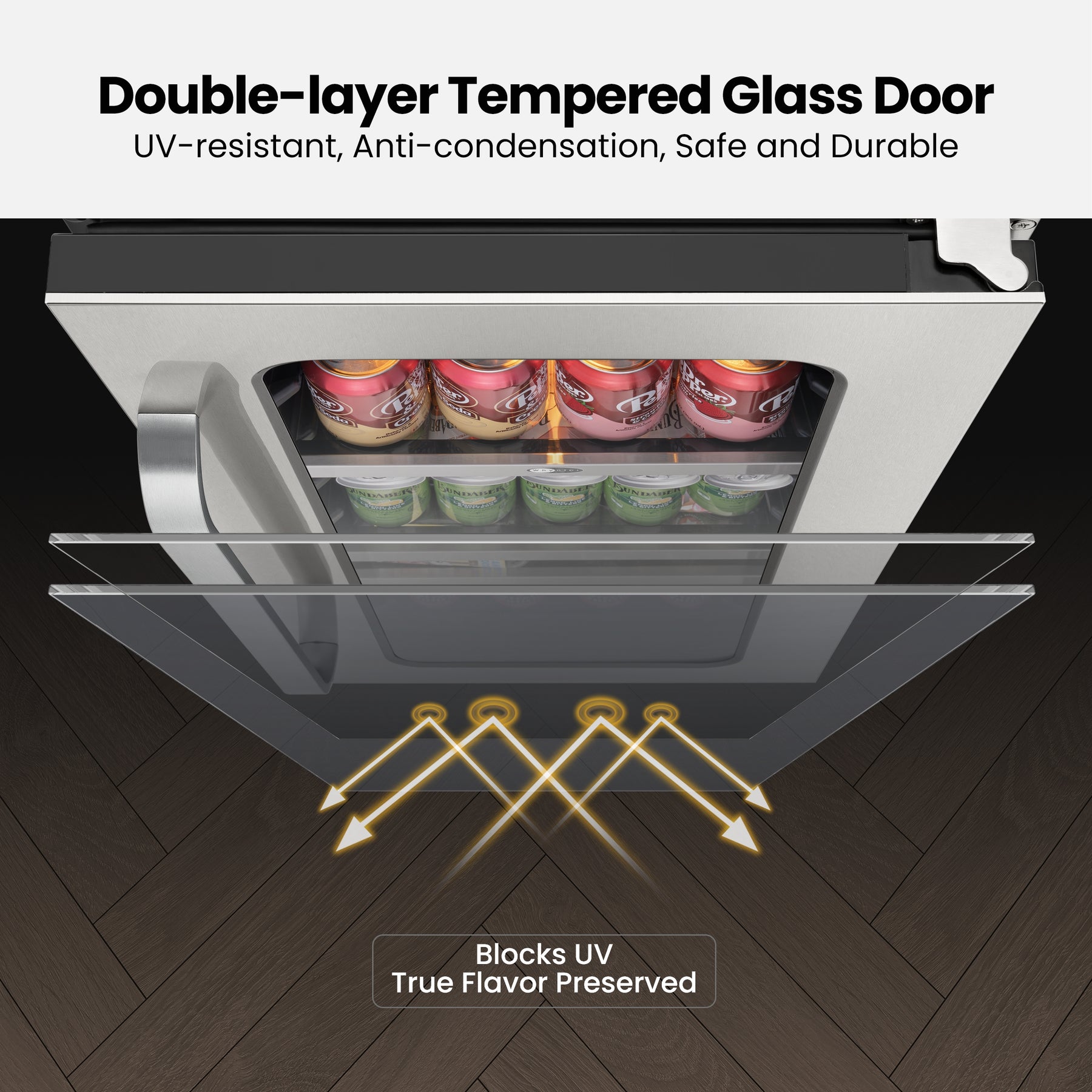 Whynter 128-Can Undercounter Beverage Fridge | BSR-080SB