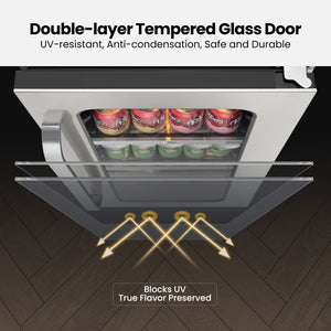 Whynter 128-Can Undercounter Beverage Fridge | BSR-080SB