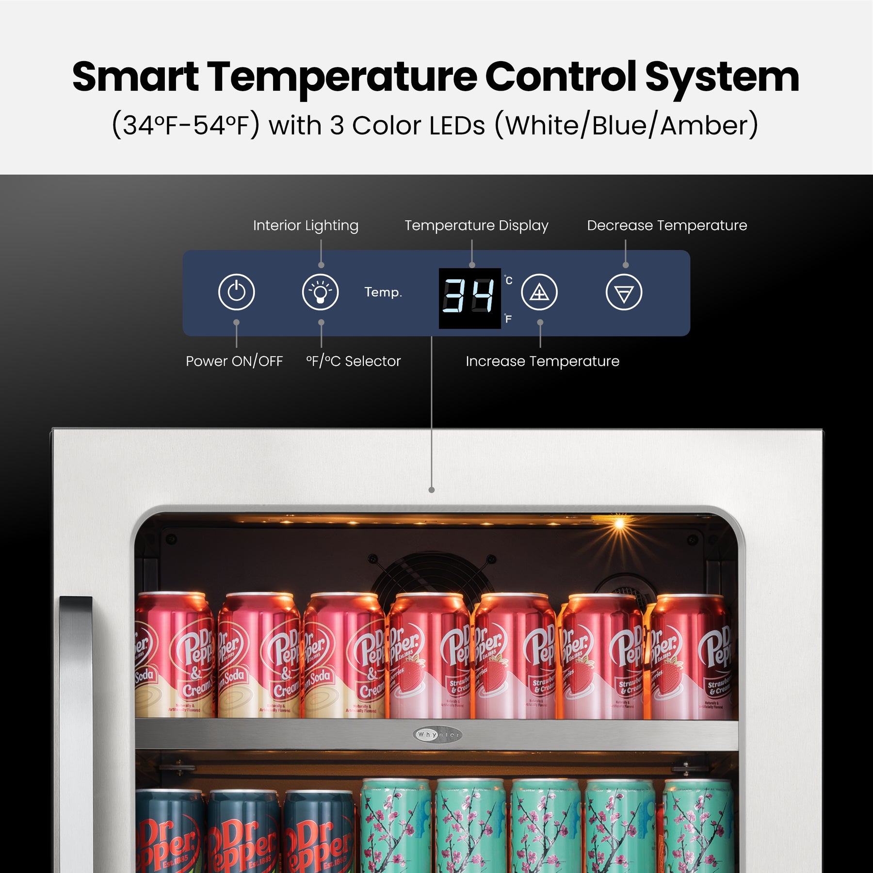Whynter 166-Can Built-In Beverage Fridge | BSR-140SB