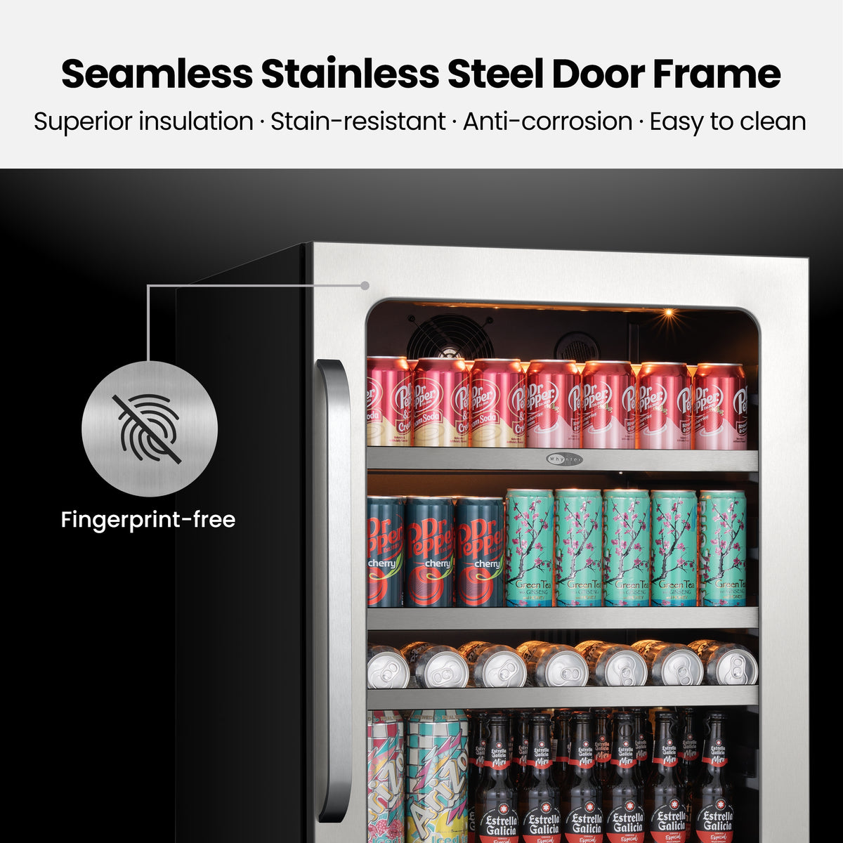 Whynter 166-Can Built-In Beverage Fridge | BSR-140SB
