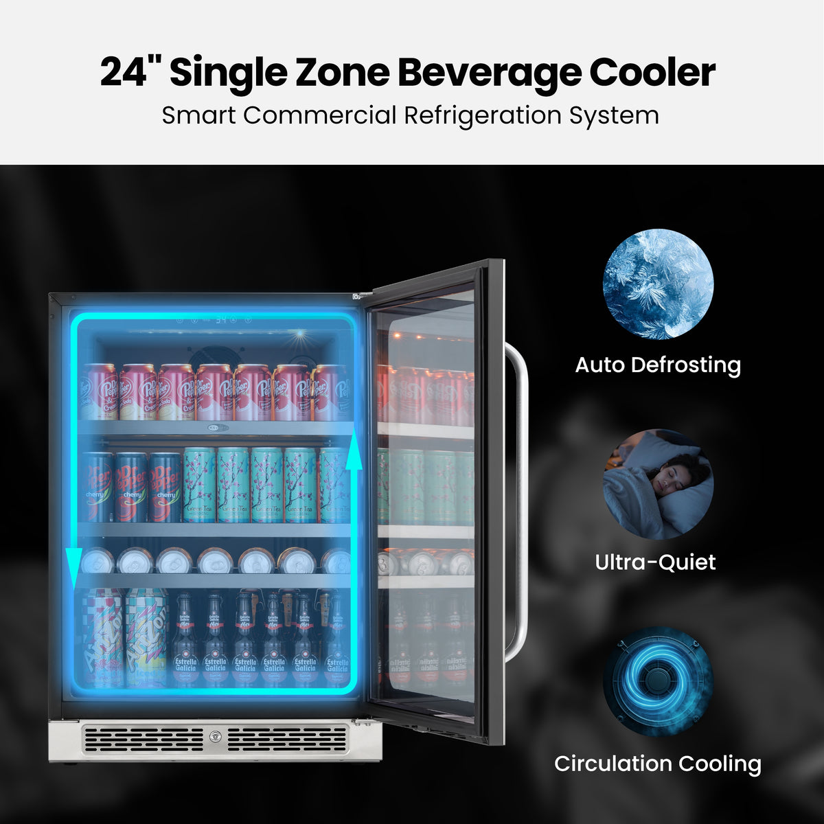 Whynter 166-Can Built-In Beverage Fridge | BSR-140SB