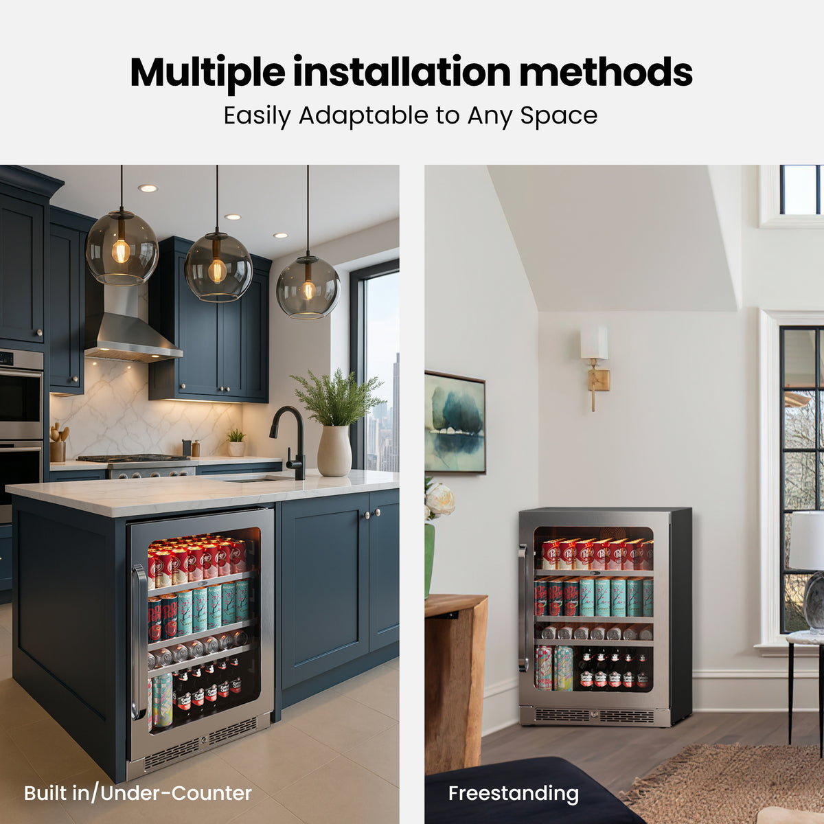 Whynter 166-Can Built-In Beverage Fridge | BSR-140SB