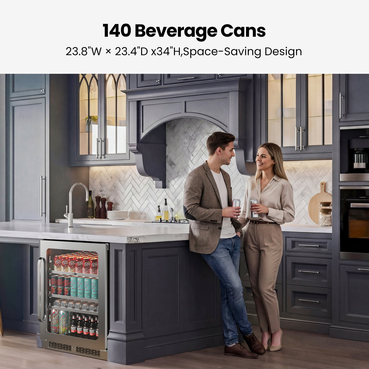 Whynter 166-Can Built-In Beverage Fridge | BSR-140SB