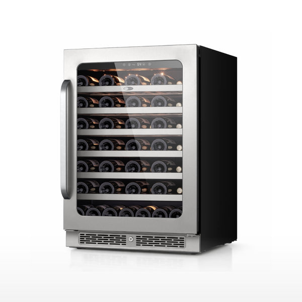 Whynter BSR-054SW 24” Built-In Wine Refrigerator – 54 Bottle Stainless Steel Undercounter Wine Fridge with Digital Control, Lock & UV Glass