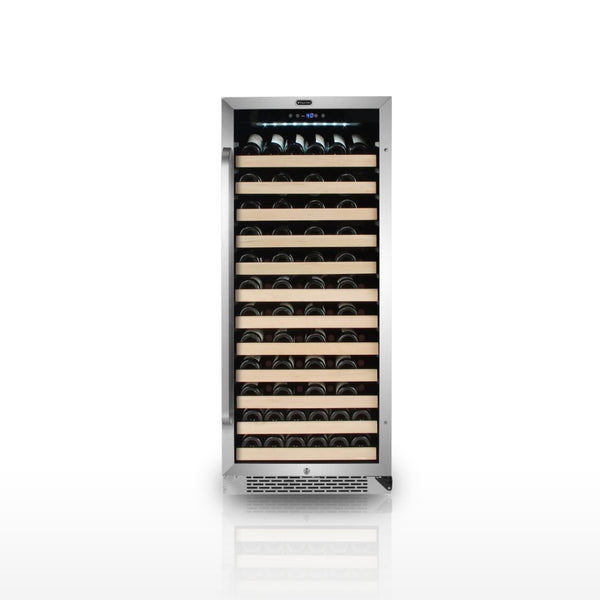 Whynter BWR-1002SD Single Zone 24 in. 100-Bottle Built-in Wine Cooler Fridge w/ Lock Stainless Steel with Display Rack and LED Display