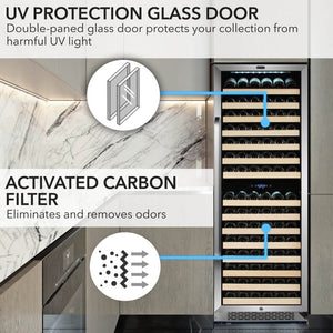 Whynter 164-Bottle Dual Zone Wine Fridge | BWR-1642DZ
