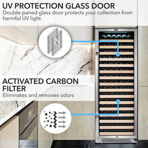 Whynter 166-Bottle Built-In Wine Fridge | BWR-1662SD