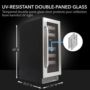 Whynter 17-Bottle Dual Zone Wine Cooler | BWR-171DS