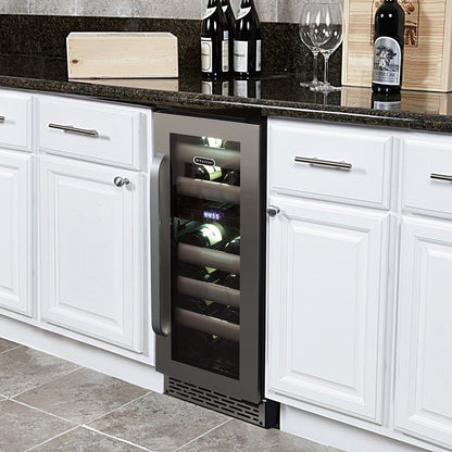 Whynter BWR‑171DS 17‑Bottle Dual Zone Built‑In Wine Cooler – Stainless Steel Trim, Compressor, Dual‑Zone