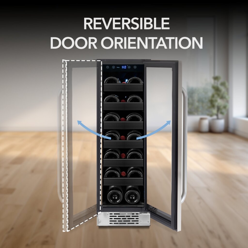 Whynter BWR‑208SB 20‑Bottle Undercounter Wine Refrigerator – Stainless Steel Trimmed Door