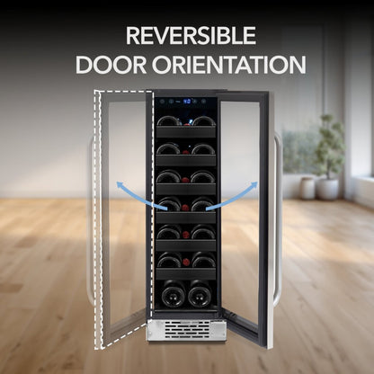 Whynter BWR‑208SB 20‑Bottle Undercounter Wine Refrigerator – Stainless Steel Trimmed Door