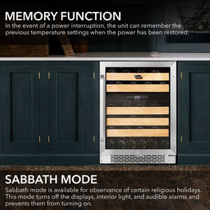 Whynter 46-Bottle Dual Zone Wine Fridge | BWR-462DZ