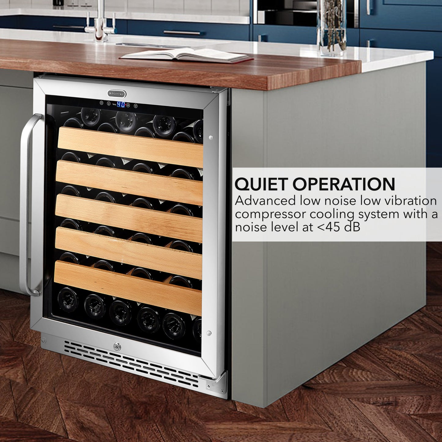 Whynter BWR‑541STS 24″ Built‑In/Undercounter 54‑Bottle Wine Refrigerator – Stainless Steel Trim