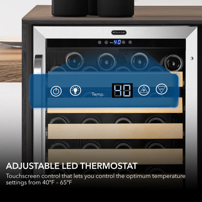 Whynter BWR‑541STS 24″ Built‑In/Undercounter 54‑Bottle Wine Refrigerator – Stainless Steel Trim