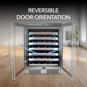 Whynter 54-Bottle Wine Fridge, Lightshow | BWR-545XS