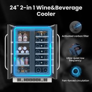 Whynter Dual Zone Wine & Beverage Fridge | BSR-6020FDS