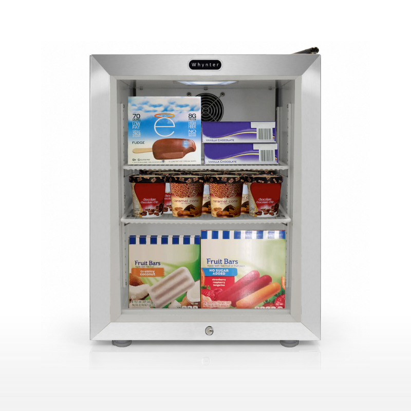 Whynter 1.8 Cu. Ft. Countertop Reach-In Display Glass Door Freezer | CDF-177SB