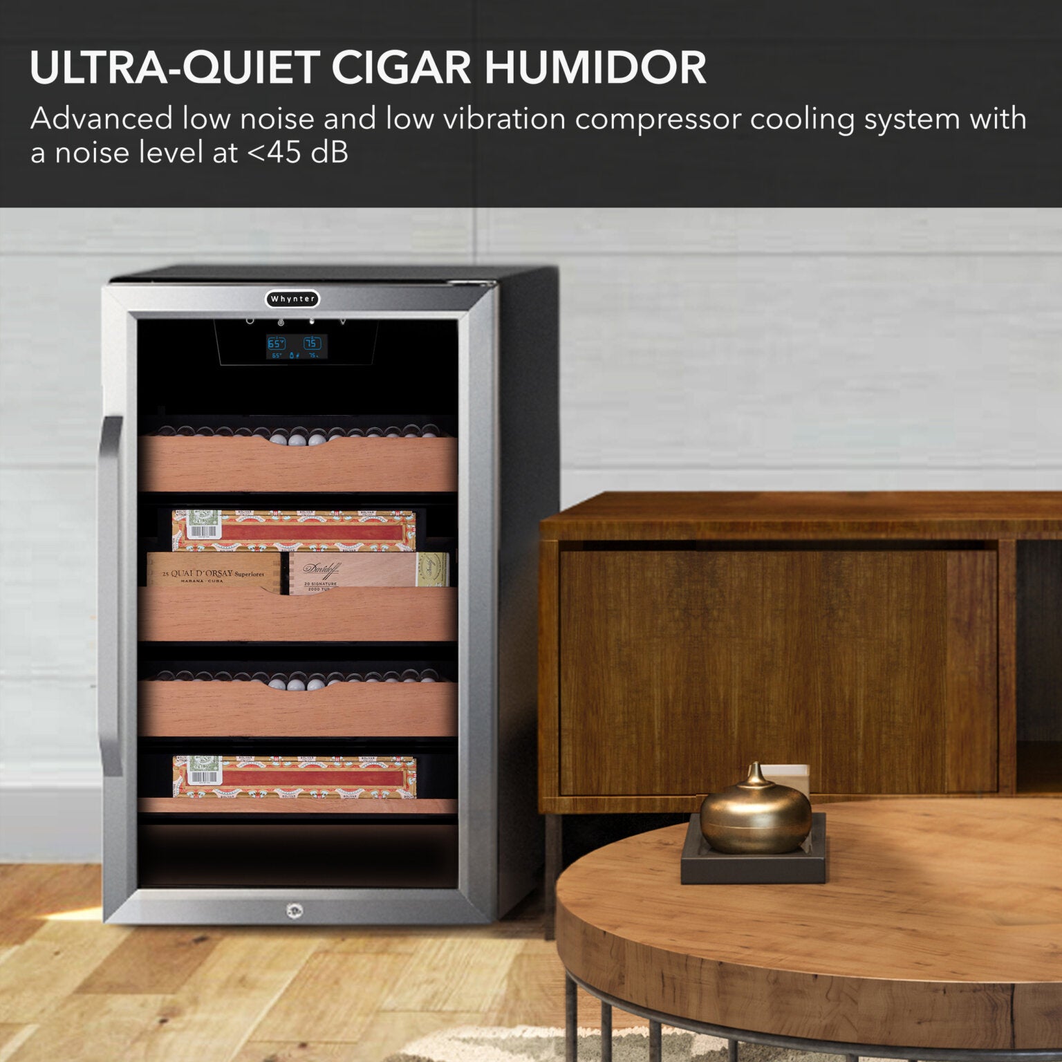 Whynter 4.2 Cu. Ft. Electric Cigar Cooler & Humidor with Humidity & Temperature Control | CHC-421HC