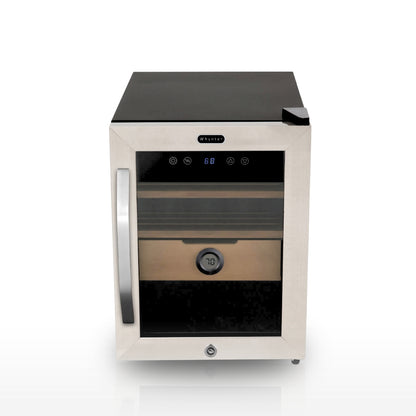 Whynter CHC‑123DS 1.2 cu ft Digital Control Cigar Humidor – Stainless Steel Trimmed Glass Door, Holds - 250 Cigars