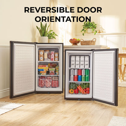 Whynter CUF-301BK Compact Convertible Fridge/Freezer – 3.1 Cu. Ft. Upright Refrigerator & Freezer with Lock, ENERGY STAR®, Black